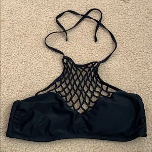 Black Netted Bikini Top